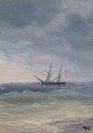 Velero Ivan Aivazovsky en agua verde Paisaje marino